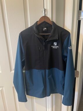 The North Face Two-Tone Black and Blue Softshell Jacket